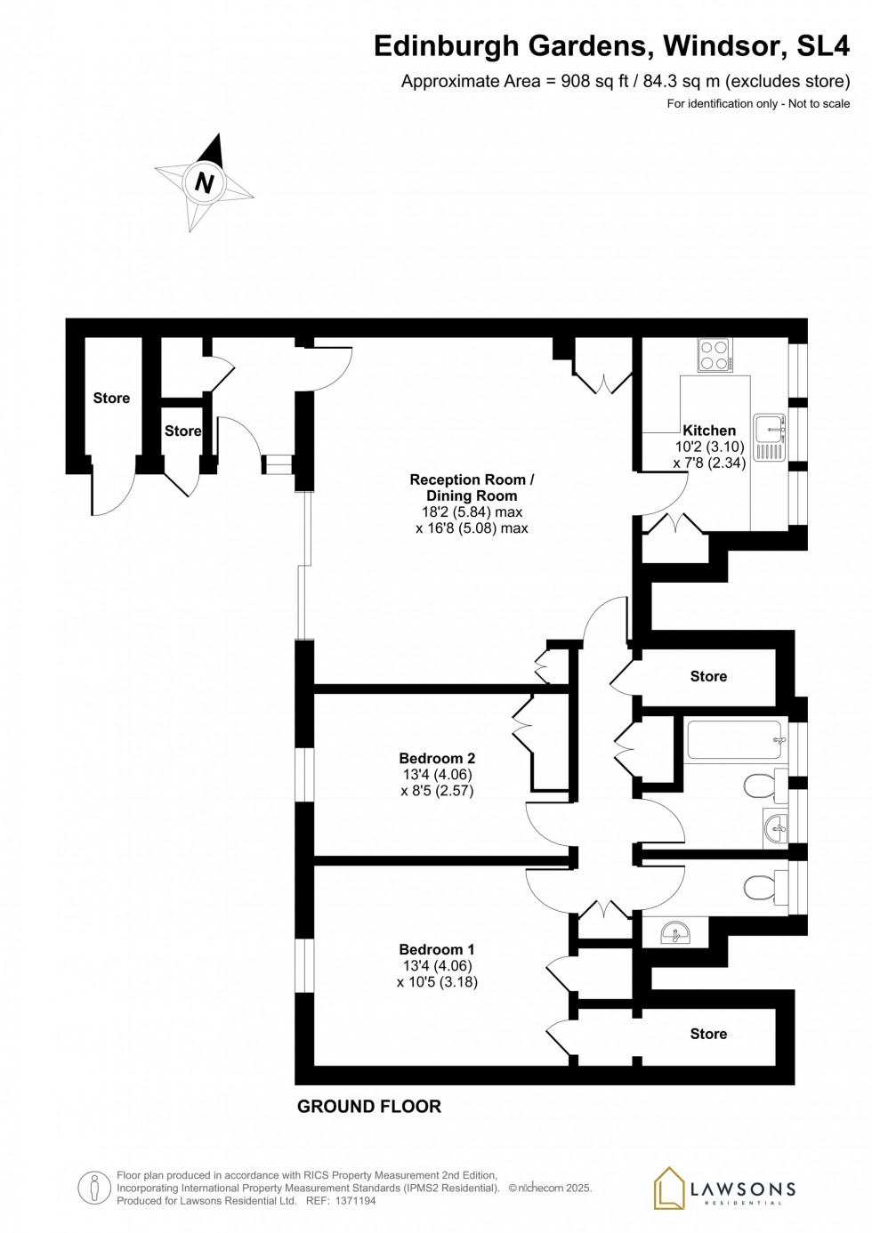 Floorplan for Edinburgh Gardens, Windsor, SL4