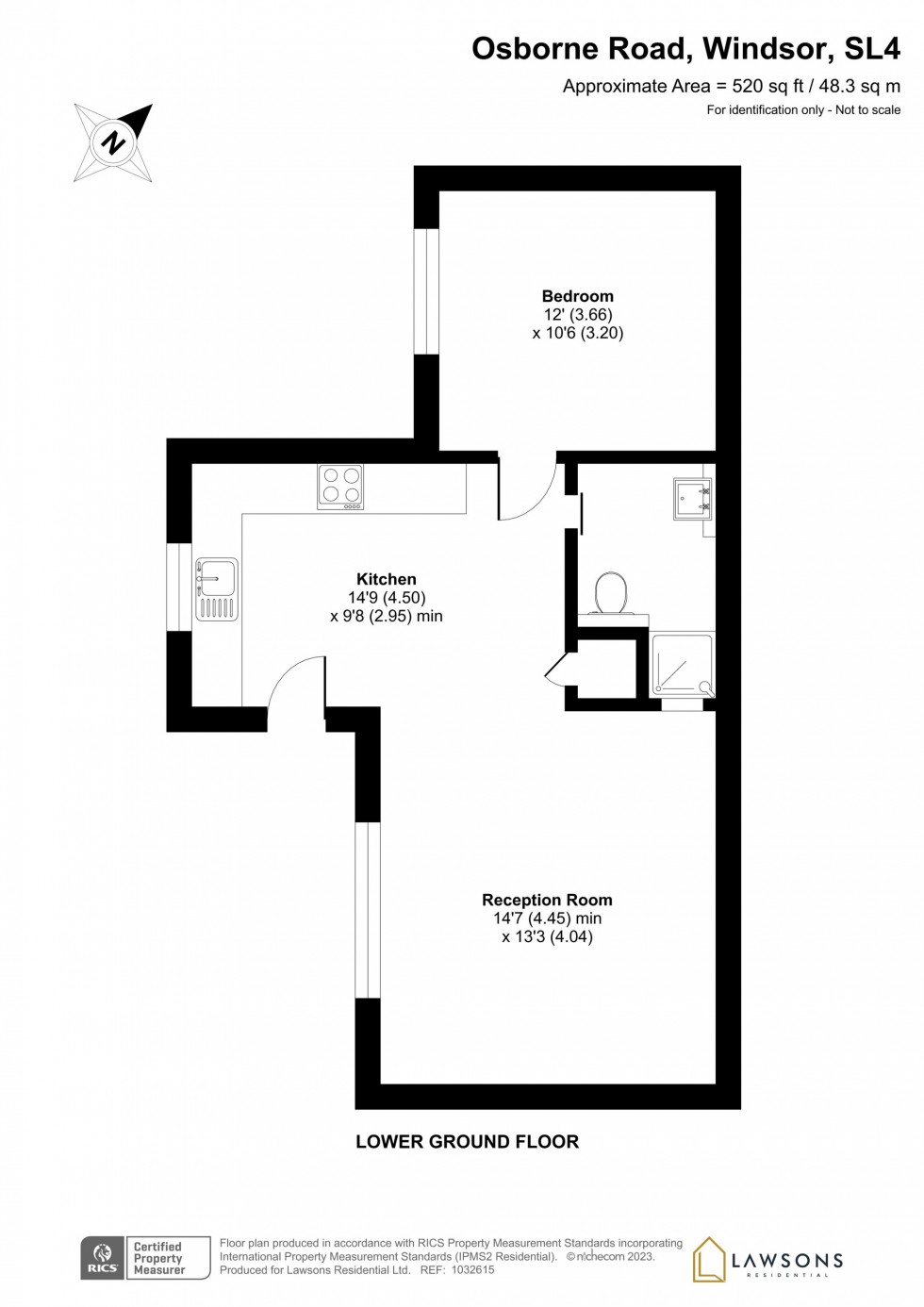 Floorplan for Osborne Road, Windsor, SL4