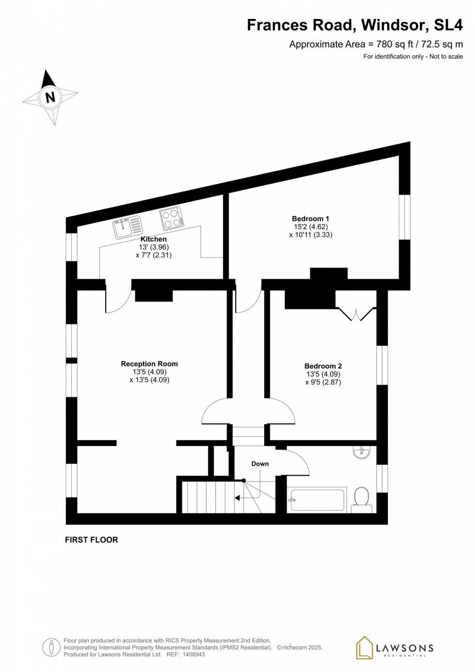 Floorplan for Frances Road, Windsor, SL4
