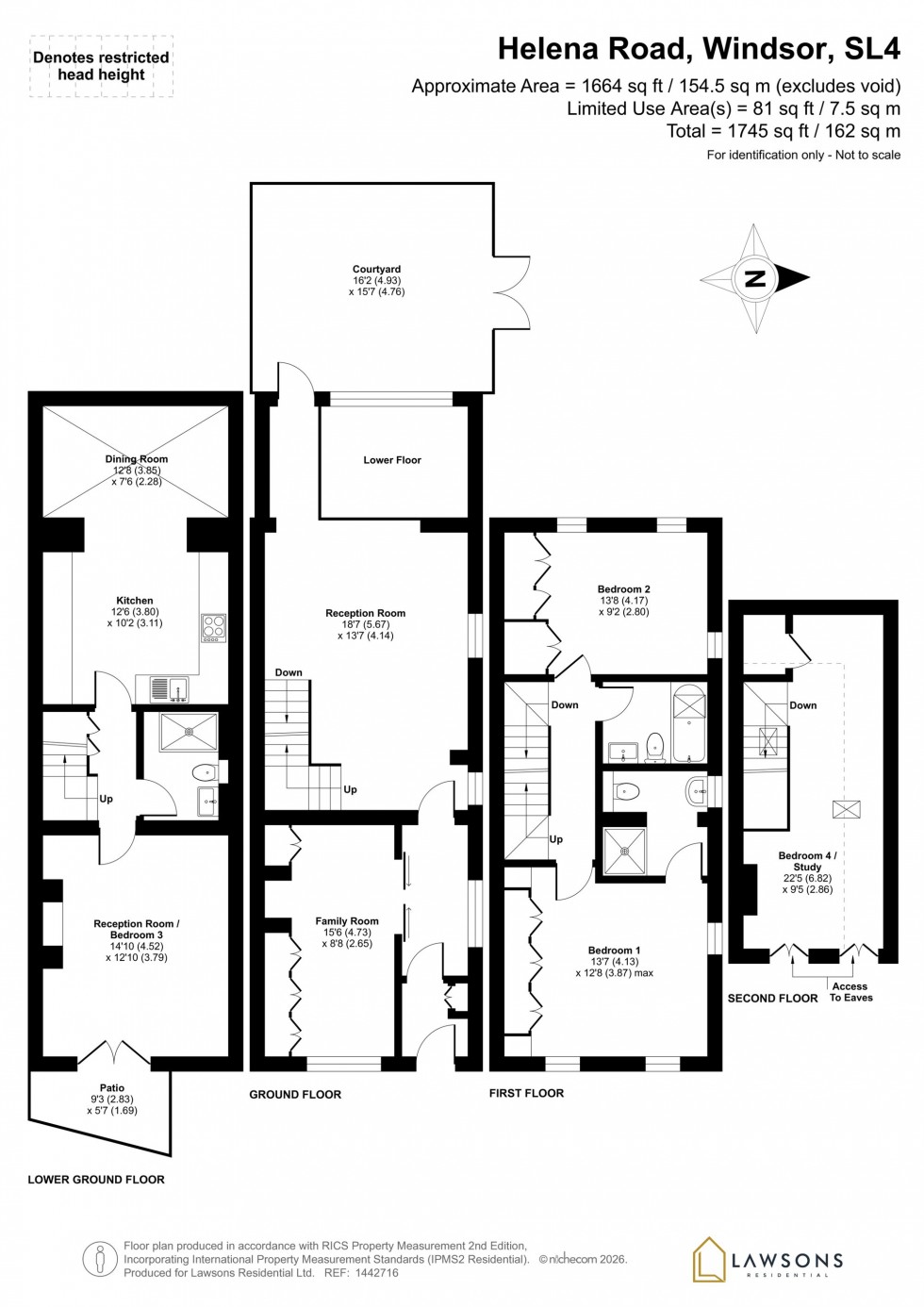 Floorplan for Helena Road, Windsor, SL4