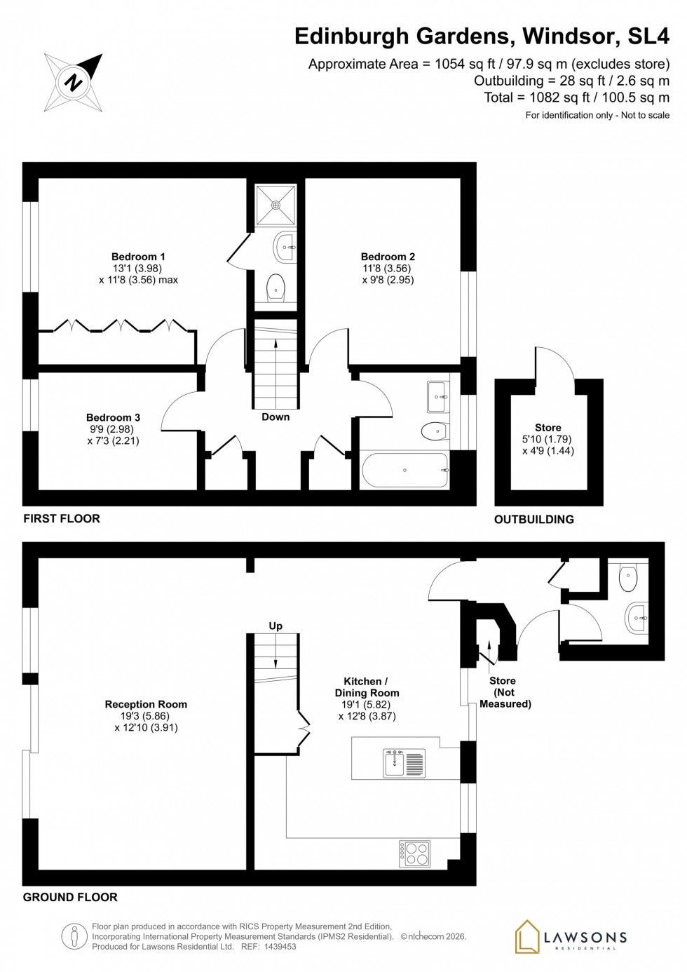 Floorplan for Edinburgh Gardens, Windsor, SL4