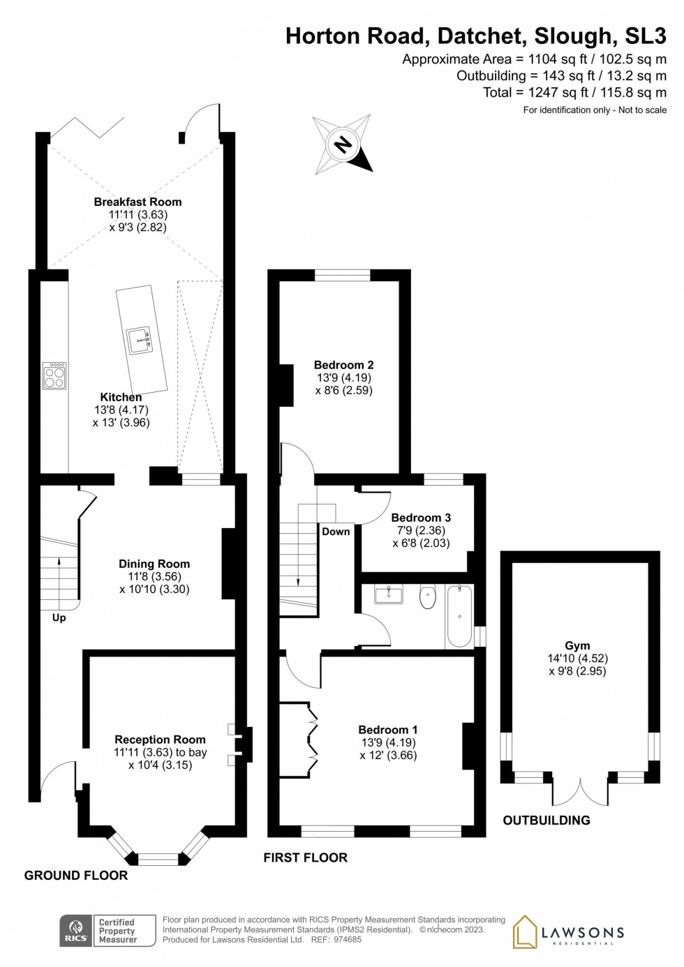 Floorplan for Horton Road, Datchet, SL3
