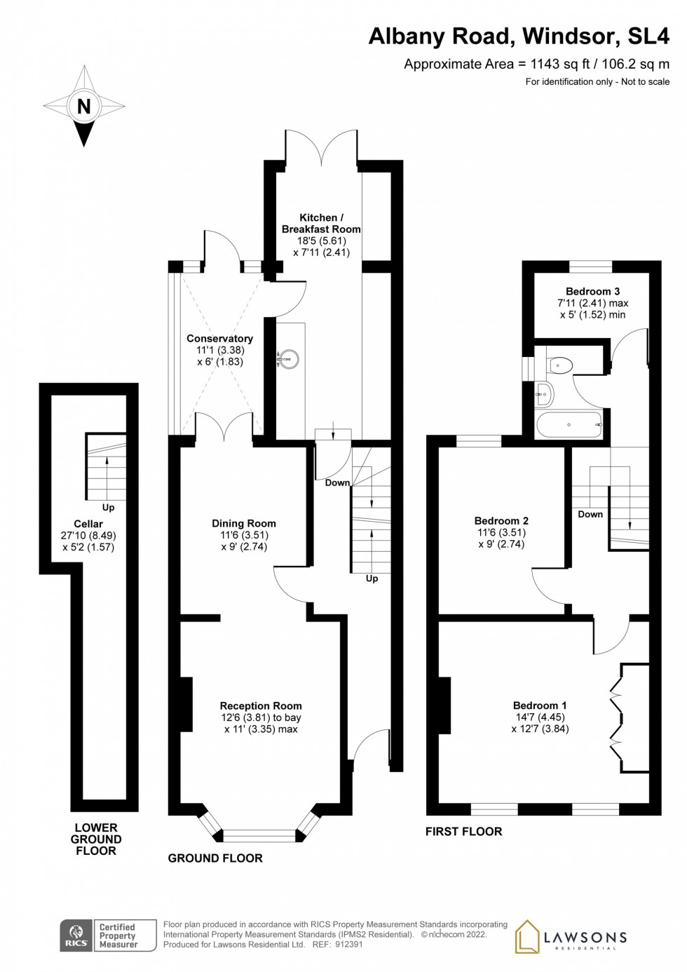 Floorplan for Albany Road, Windsor, SL4