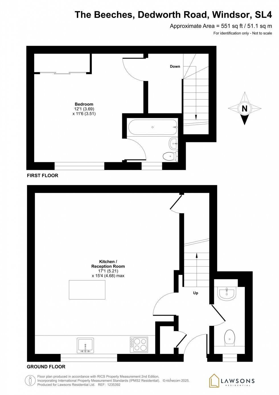 Floorplan for The Beeches, Dedworth Road, SL4