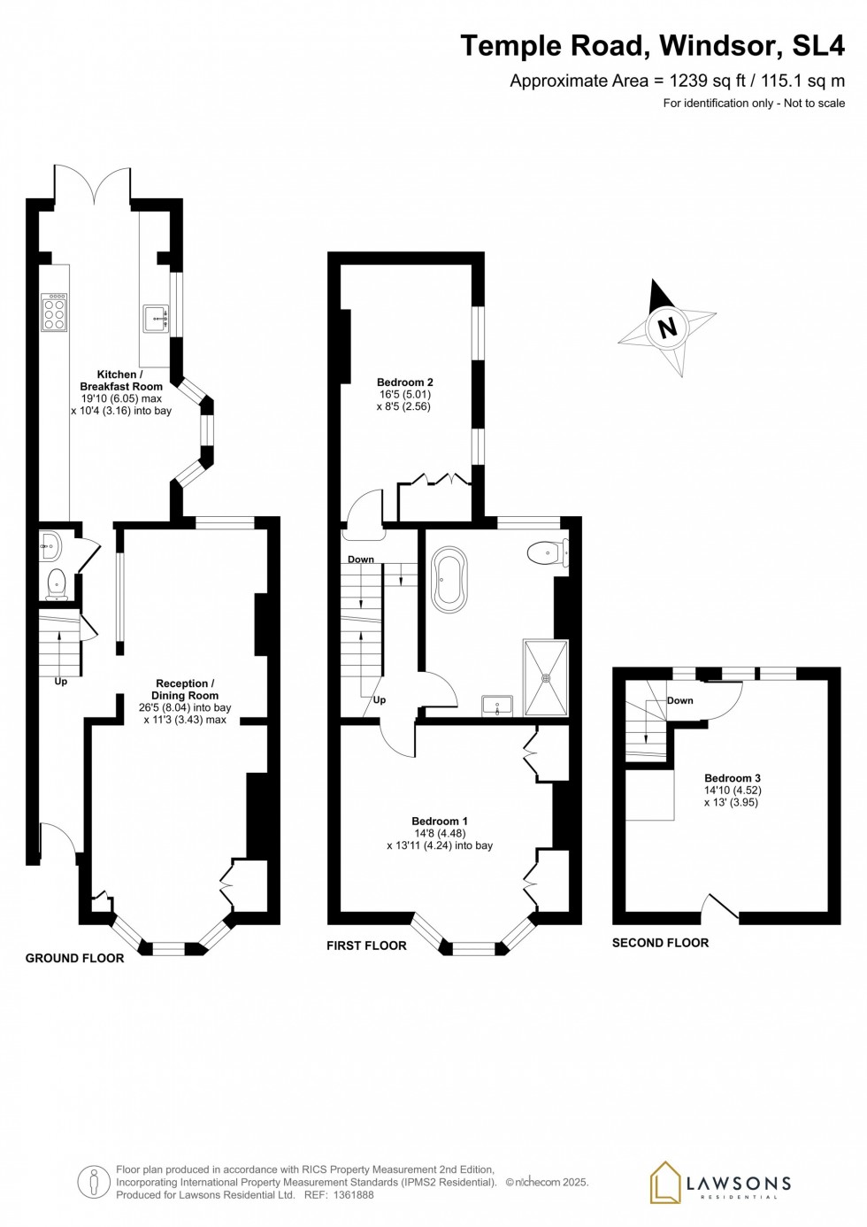 Floorplan for Temple Road, Windsor, SL4