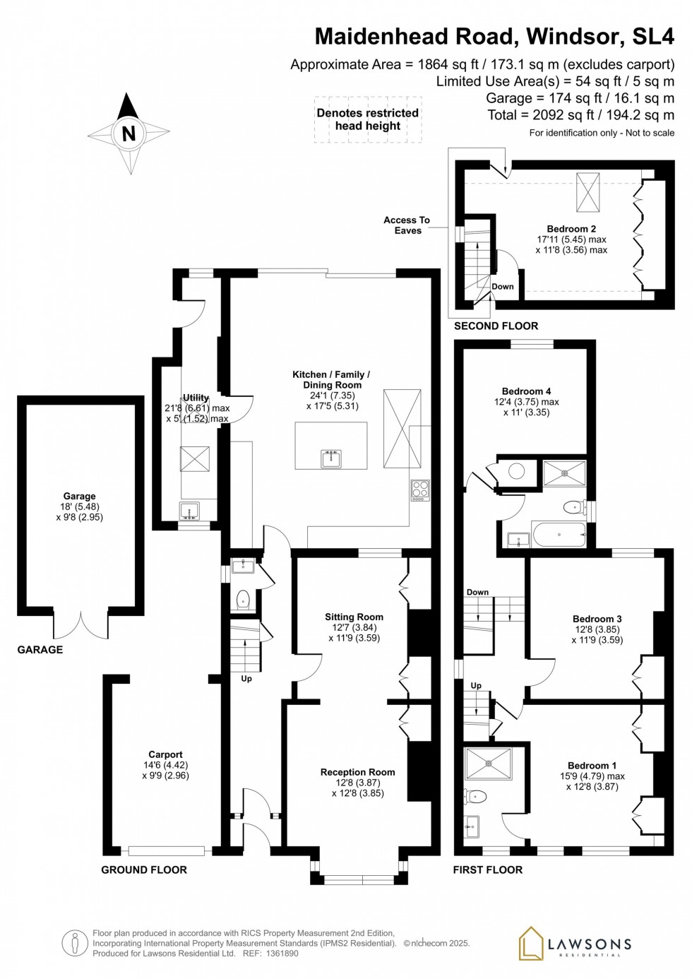 Floorplan for Maidenhead Road, Windsor, SL4