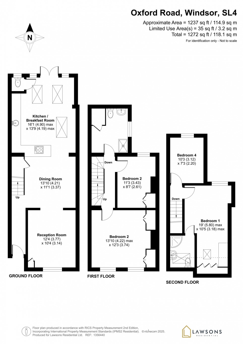 Floorplan for Oxford Road, Windsor, SL4