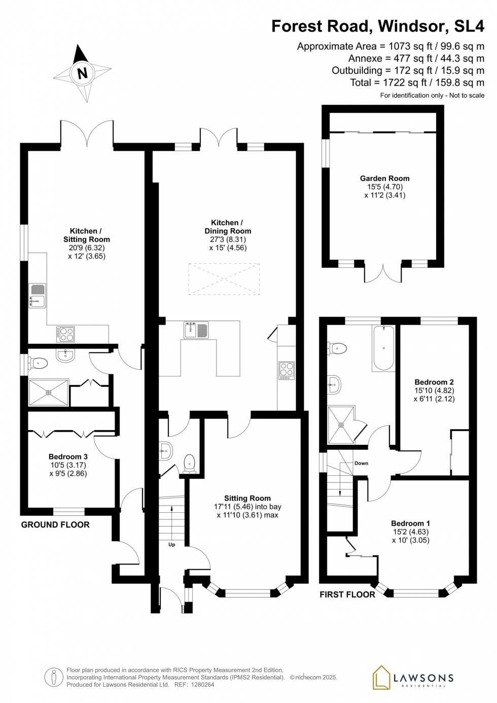 Floorplan for Forest Road, Windsor, SL4