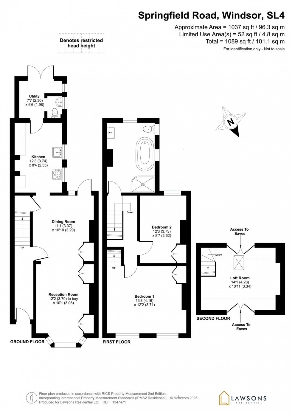 Floorplan for Springfield Road, Windsor, SL4