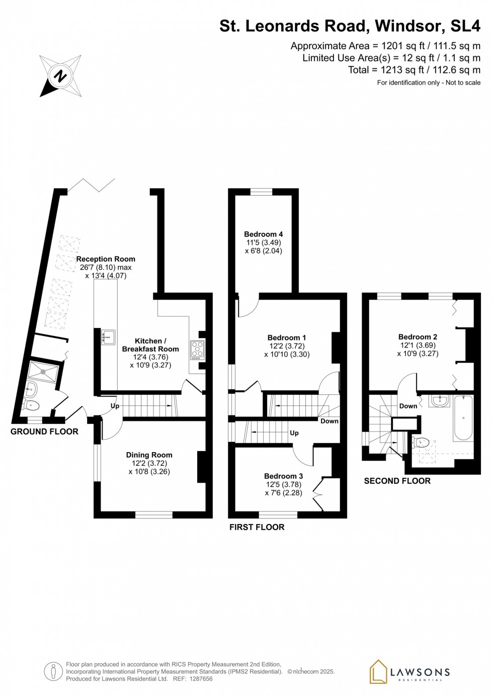 Floorplan for St. Leonards Road, Windsor, SL4
