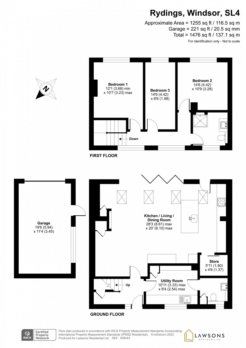 Floorplan for Rydings, Windsor, SL4
