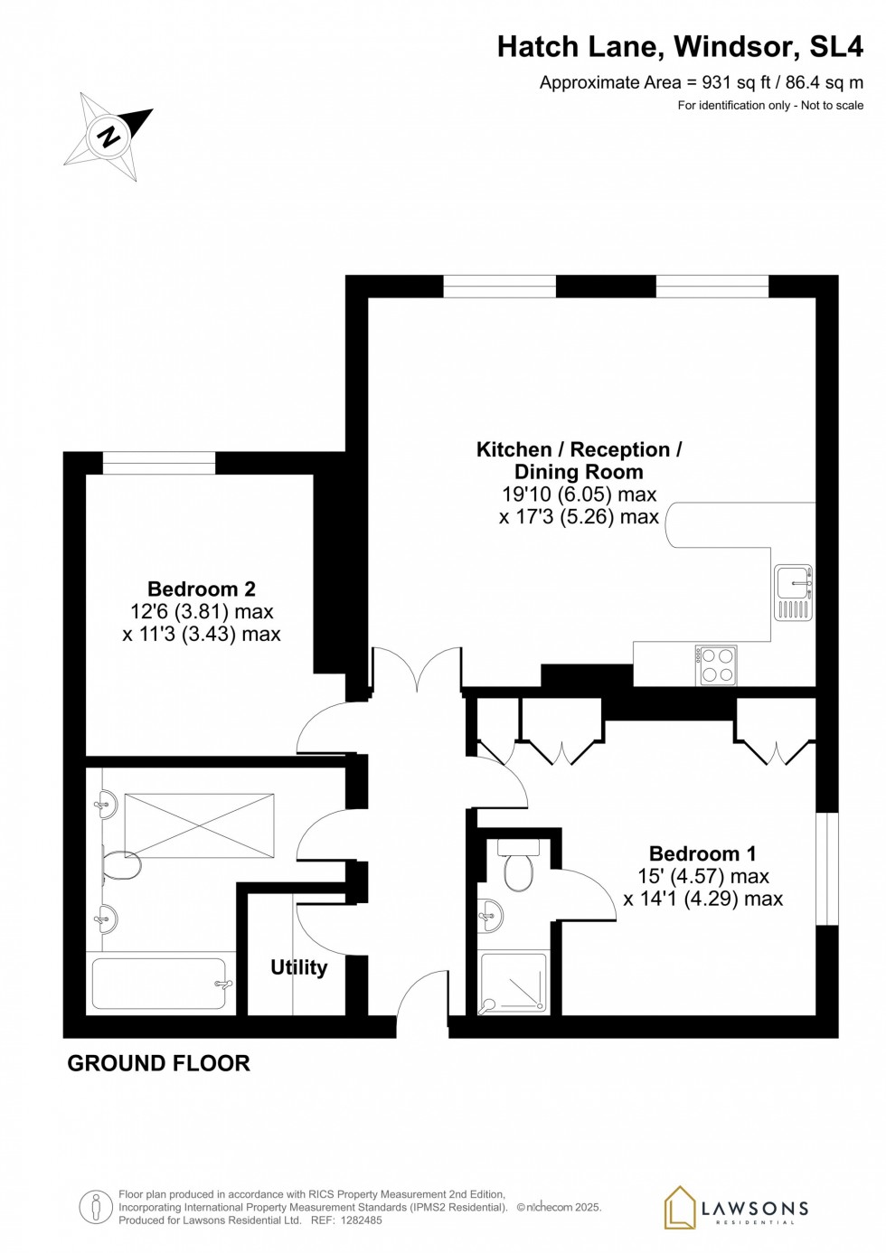 Floorplan for Hatch Lane, Convent Court Hatch Lane, SL4