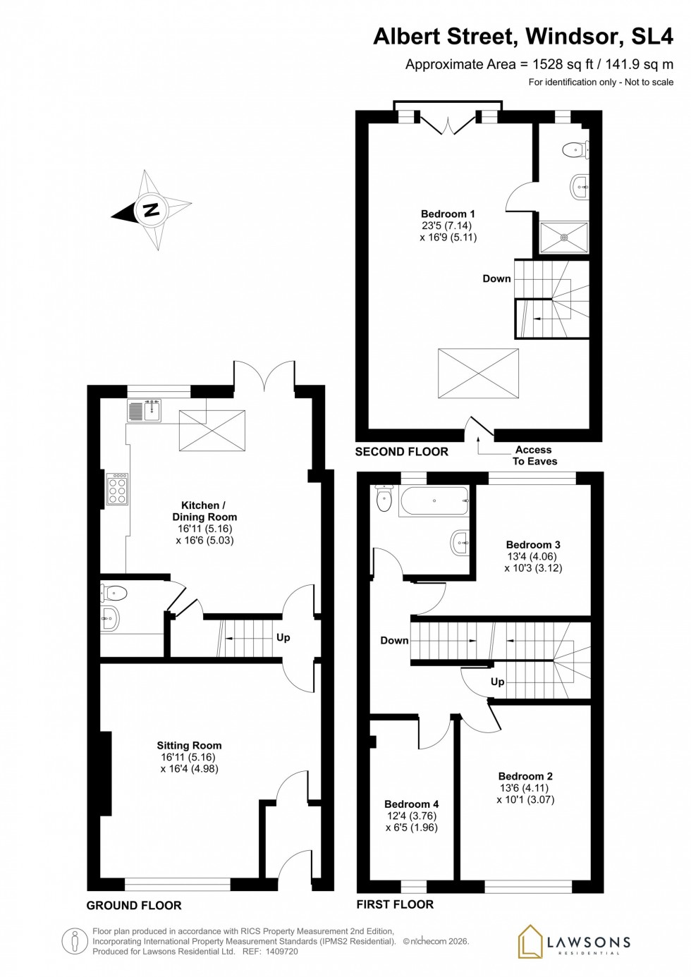 Floorplan for Albert Street, Windsor, SL4