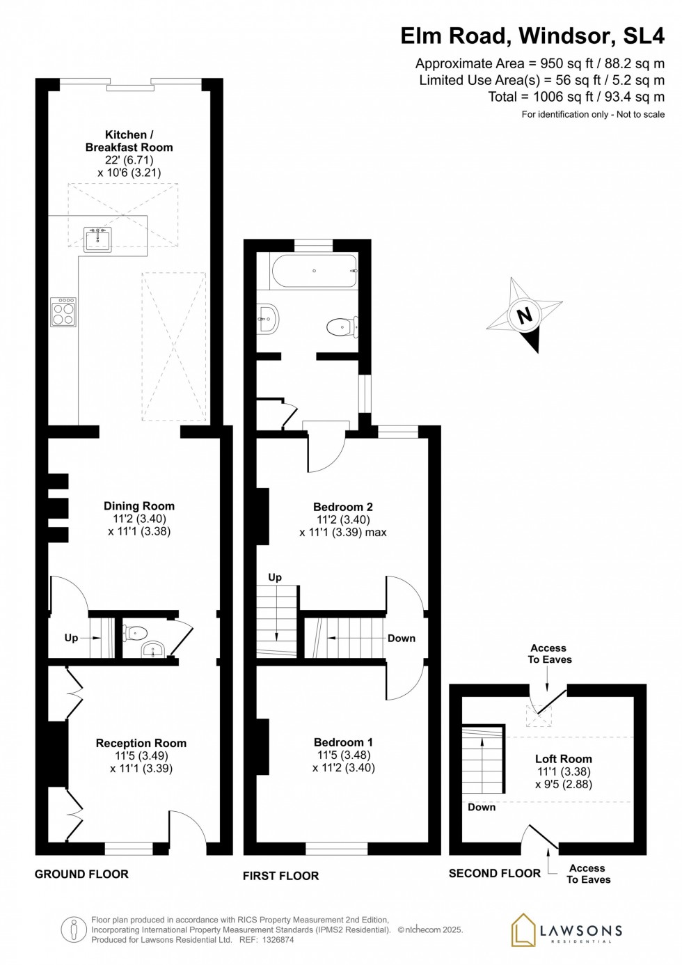 Floorplan for Elm Road, Windsor, SL4