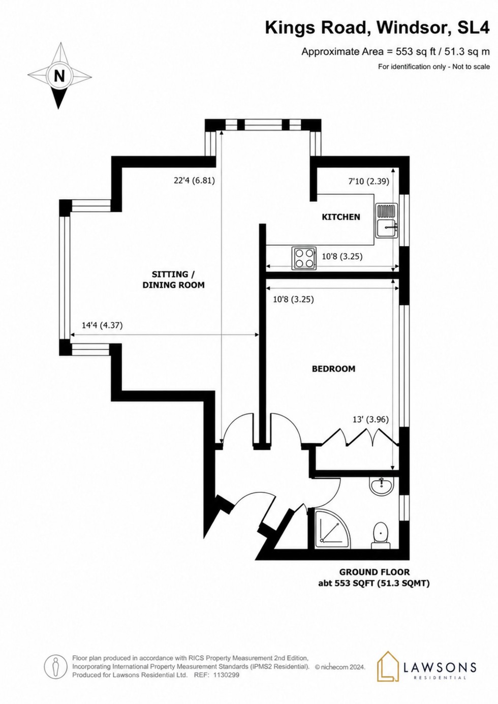 Floorplan for Kings Road, Windsor, SL4