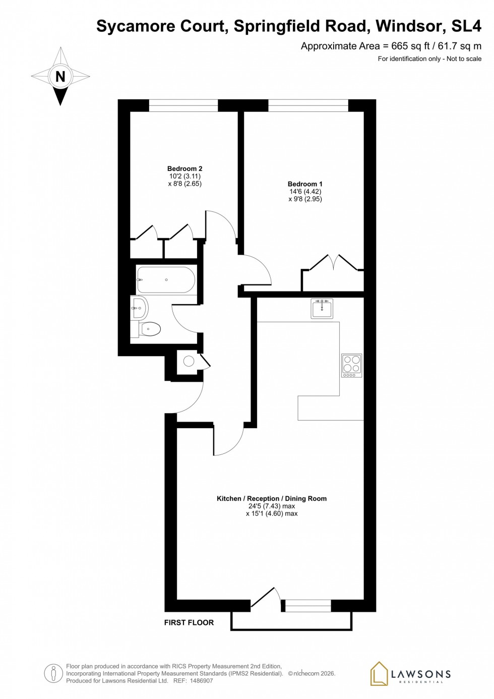 Floorplan for Sycamore Court, Springfield Road, SL4