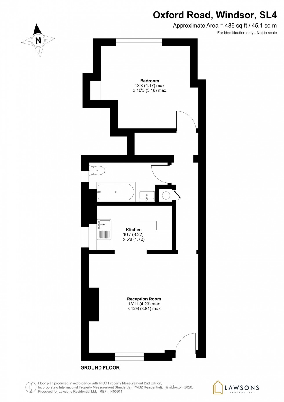 Floorplan for Oxford Road, Windsor, SL4