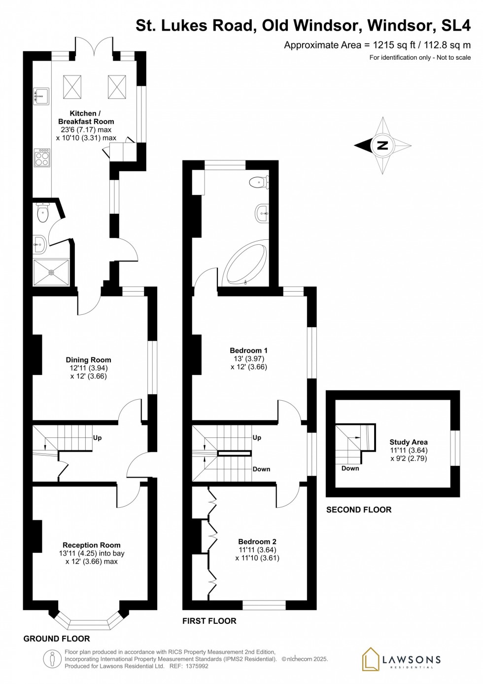 Floorplan for St. Lukes Road, Old Windsor, SL4