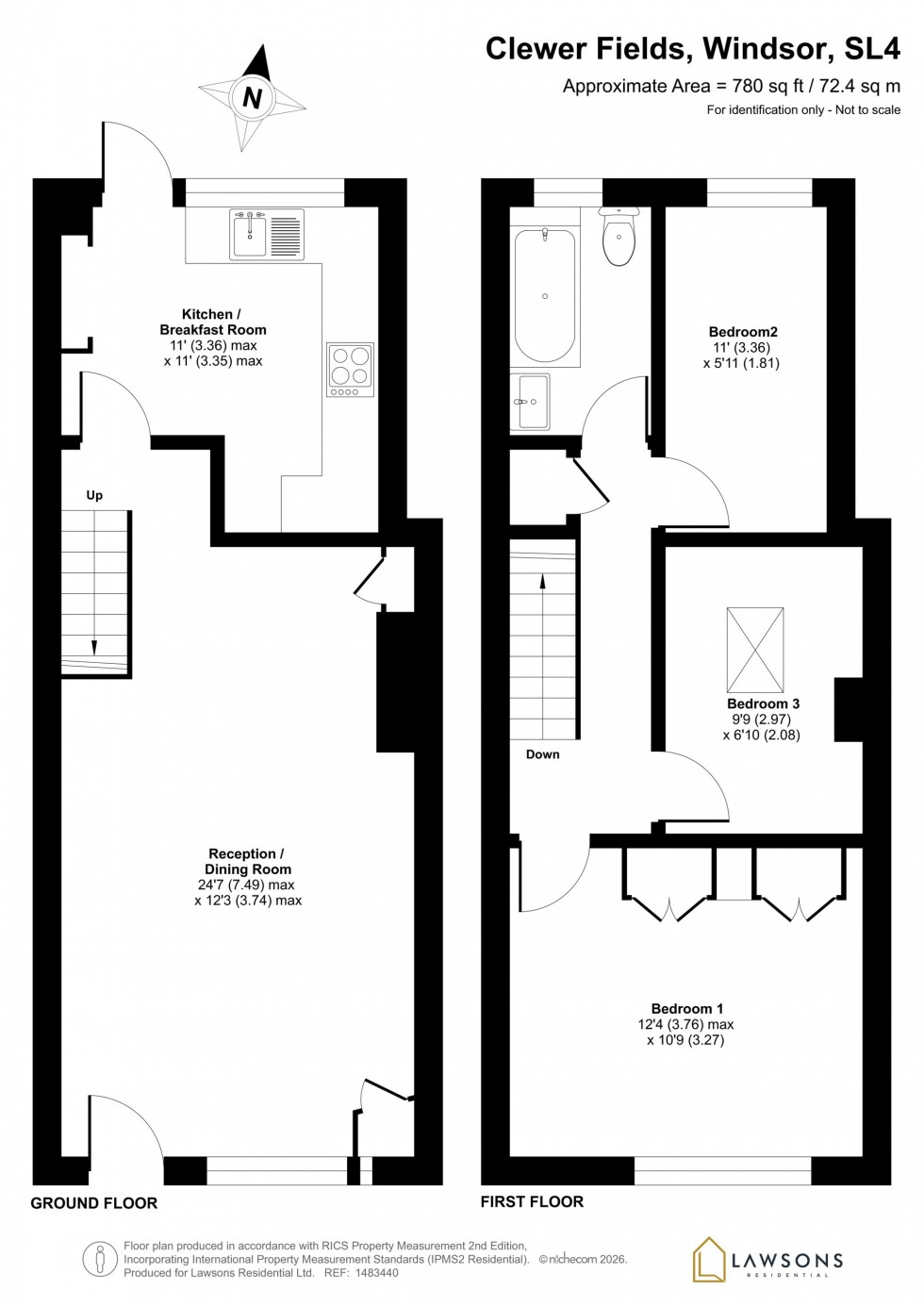 Floorplan for Clewer Fields, Windsor, SL4
