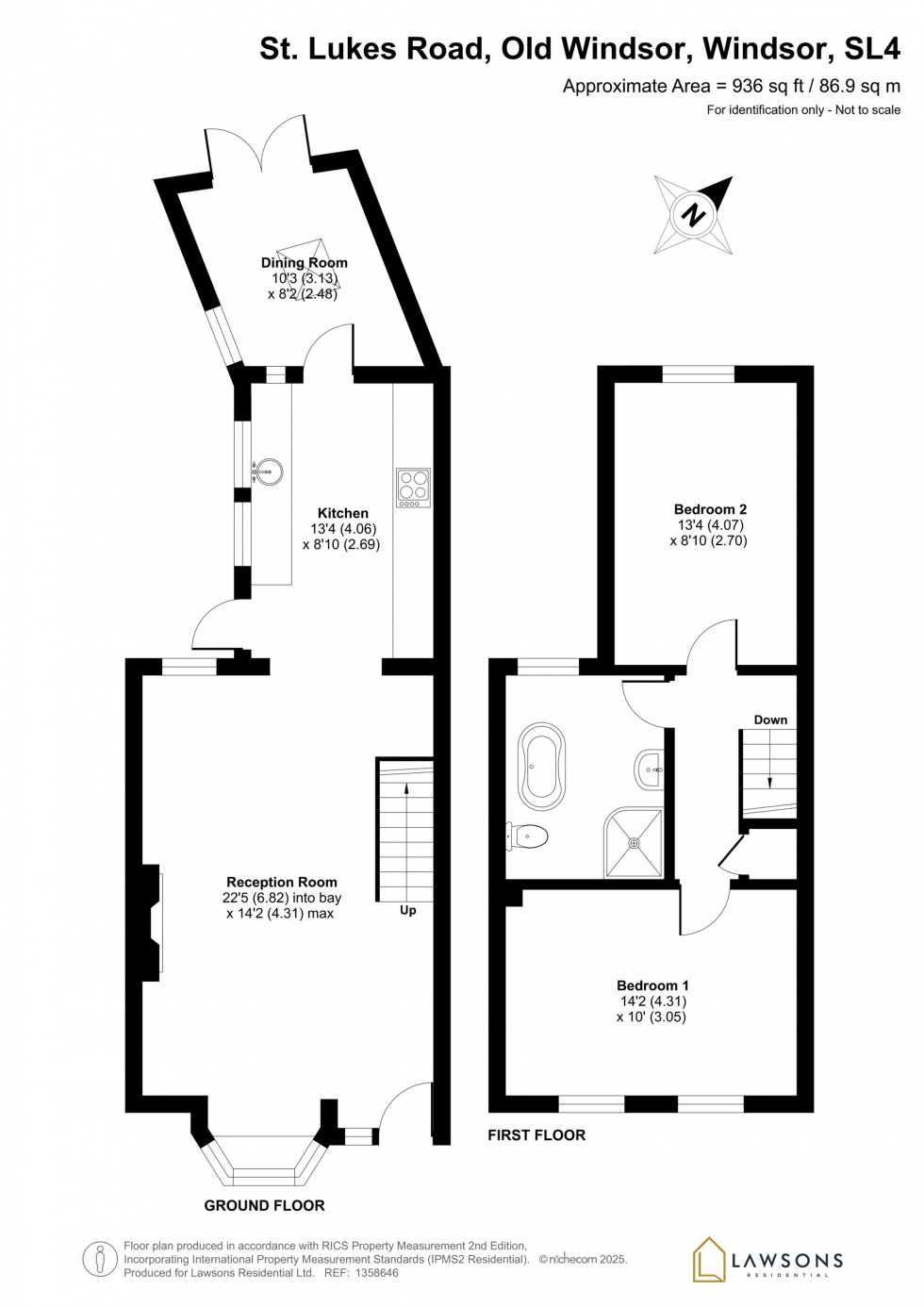 Floorplan for St. Lukes Road, Old Windsor, SL4