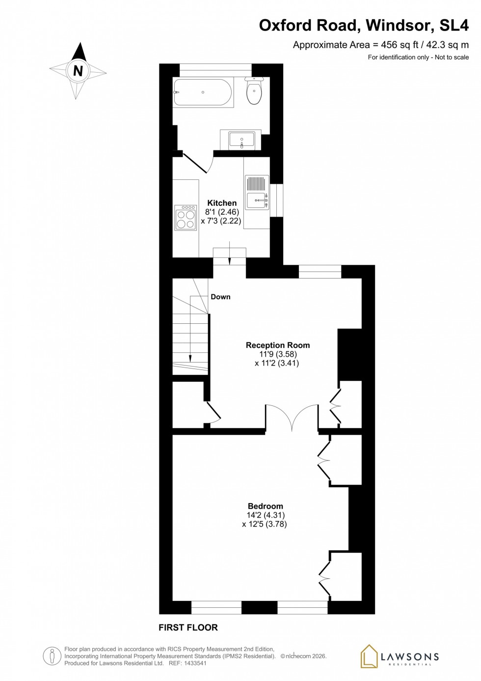 Floorplan for Oxford Road, Windsor, SL4